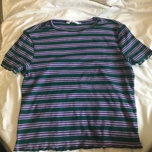 purple and green crop top